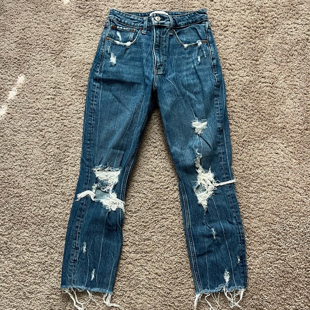 Abercrombie high rise mom jeans
